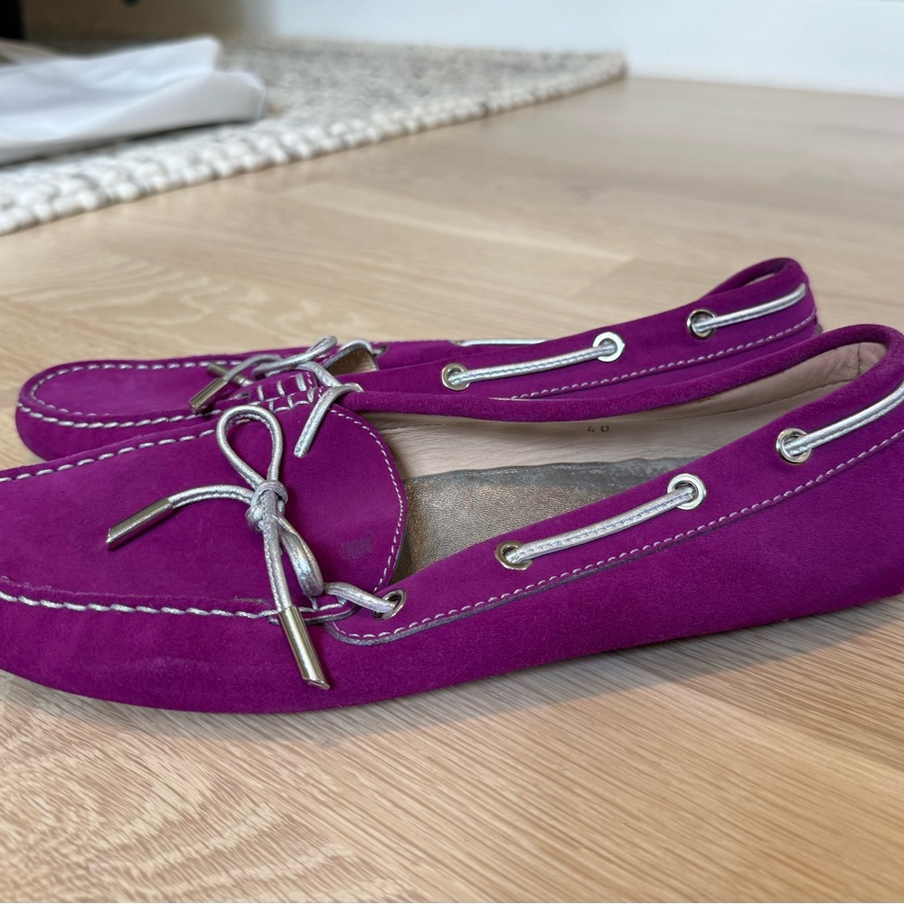 Tod's Suede Flats with Classic Loafer Design